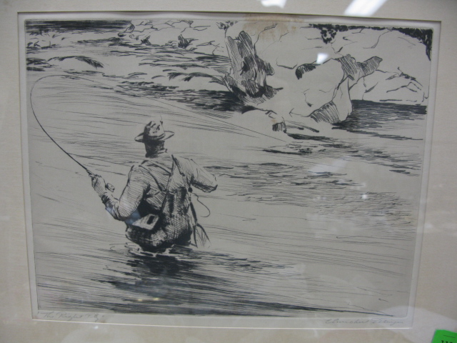 Fly Fishing Etching 