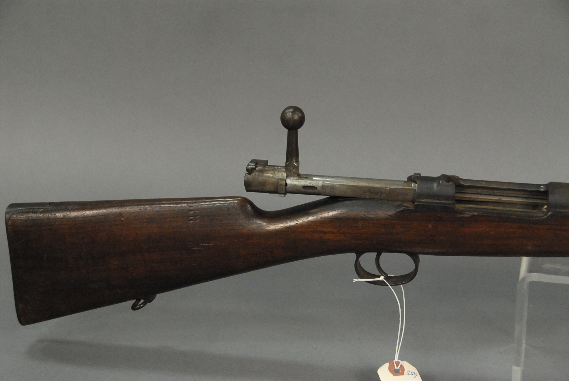 Lot 64: Spanish Mauser model 1893 rifle, 7mm, marked Berlin 1896 on  receiver Mauser Espanol Modelo 1893 / manufactura Loewe Berlin, barr... -  Nadeau's Auction Gallery