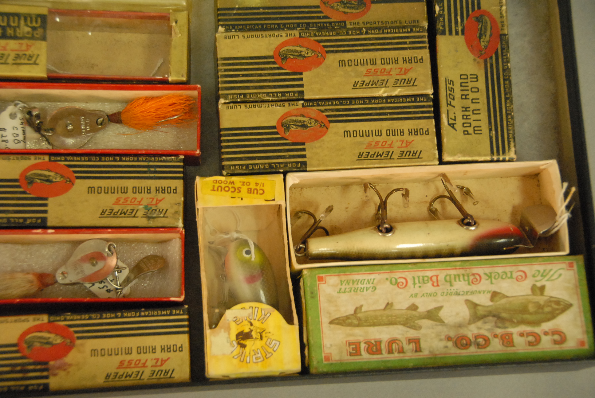 AL Foss Shimmy Dixie Fishing Lures Lot Vintage Wiggler Minnow 